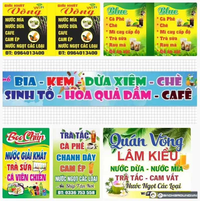 6+ Biển quảng cáo bán nước giải khát