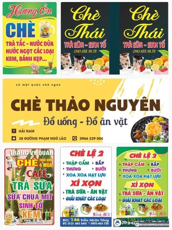 6+ Biển quảng cáo chè