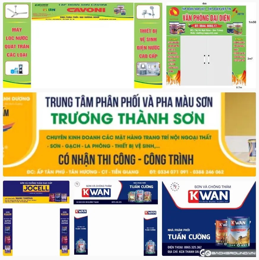 6+ Biển quảng cáo đại lý sơn