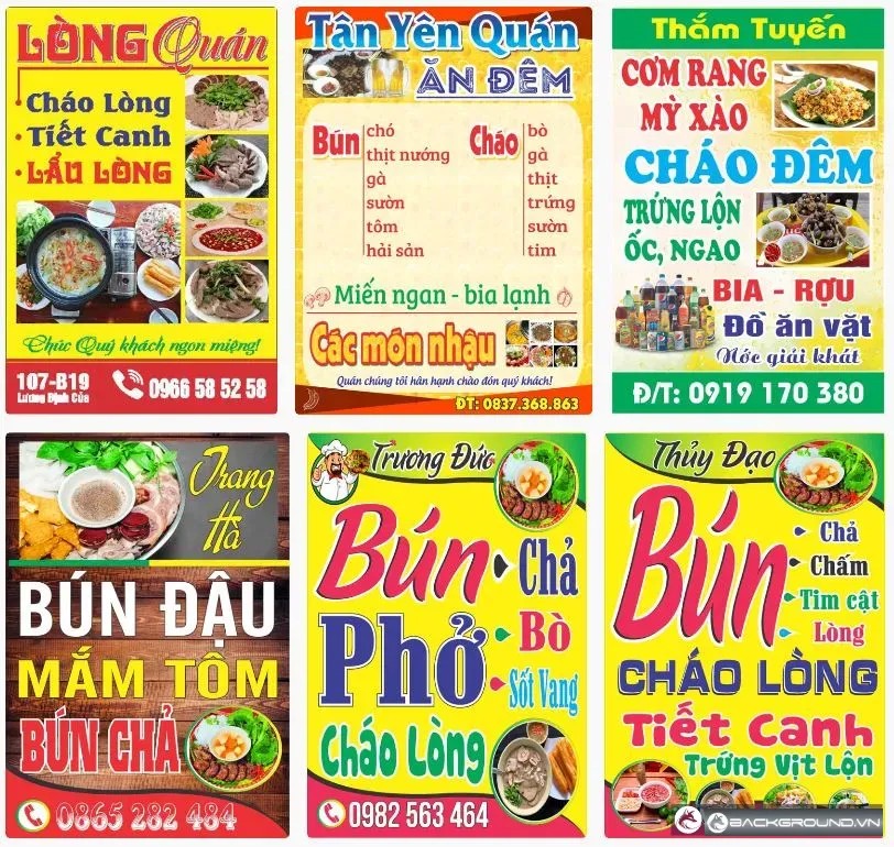 6+ Biển vẫy quán bún