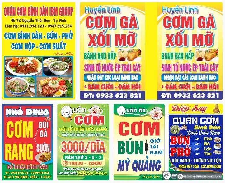 6+ Biển vẫy tiệm cơm