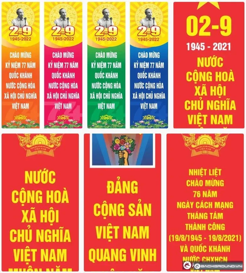 6+ Phướn treo kỷ niệm ngày Quốc Khánh 2-9