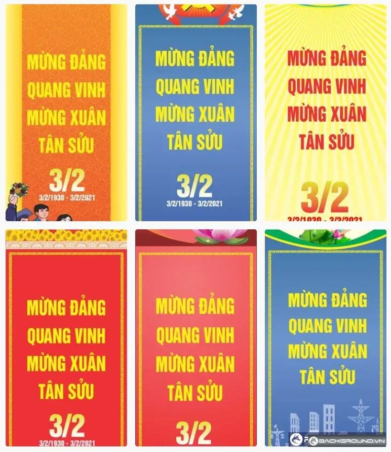 6+ Phướn treo kỷ niệm ngày thành lập ĐCS Việt Nam