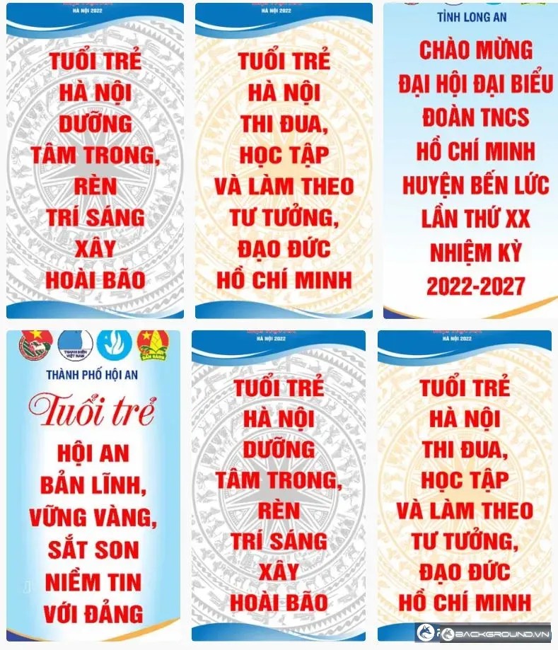 6+ Phướn treo ngày thành lập đoàn 26 tháng 3