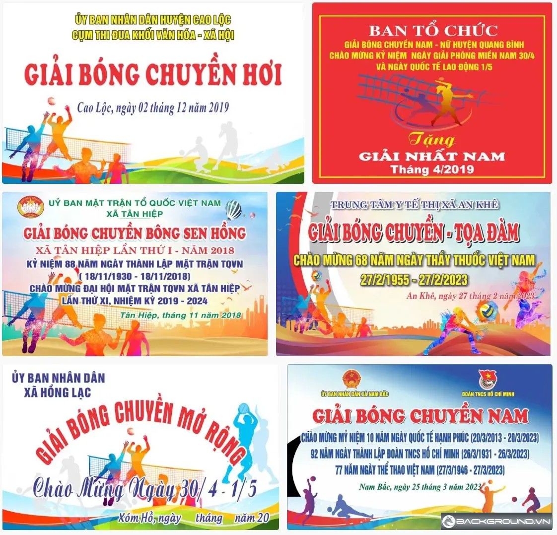 7+ Backdrop giải bóng chuyền