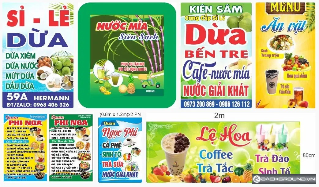 7+ Biển bán nước giải khát