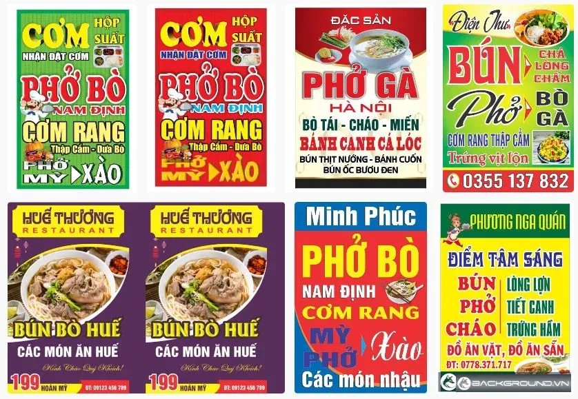 7+ Biển vẫy tiệm phở