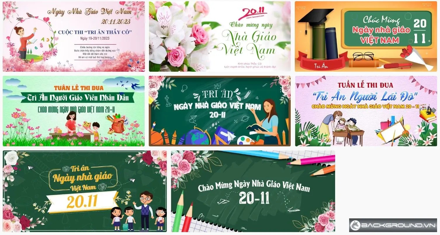 8+ backdrop kỷ niệm ngày nhà giáo Việt Nam