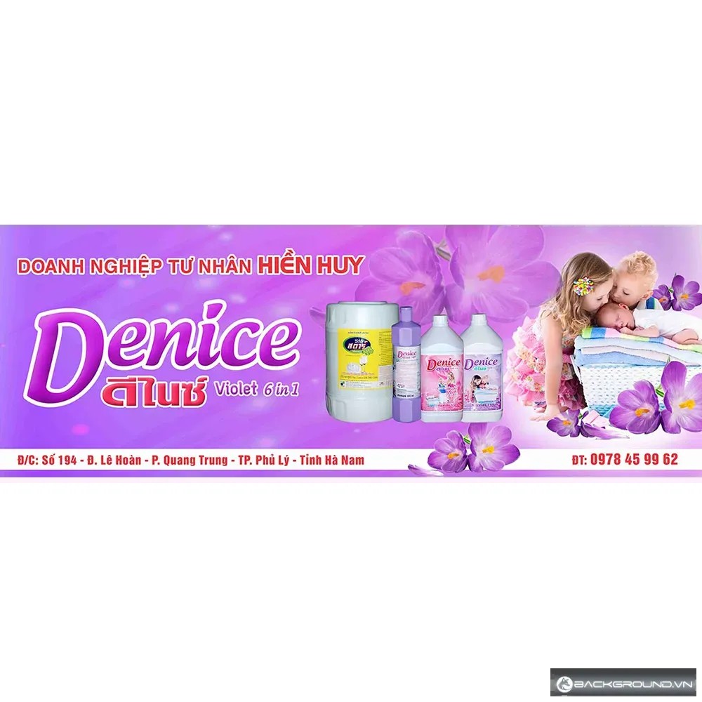 Biển hiệu đại lý nước giặt Denice