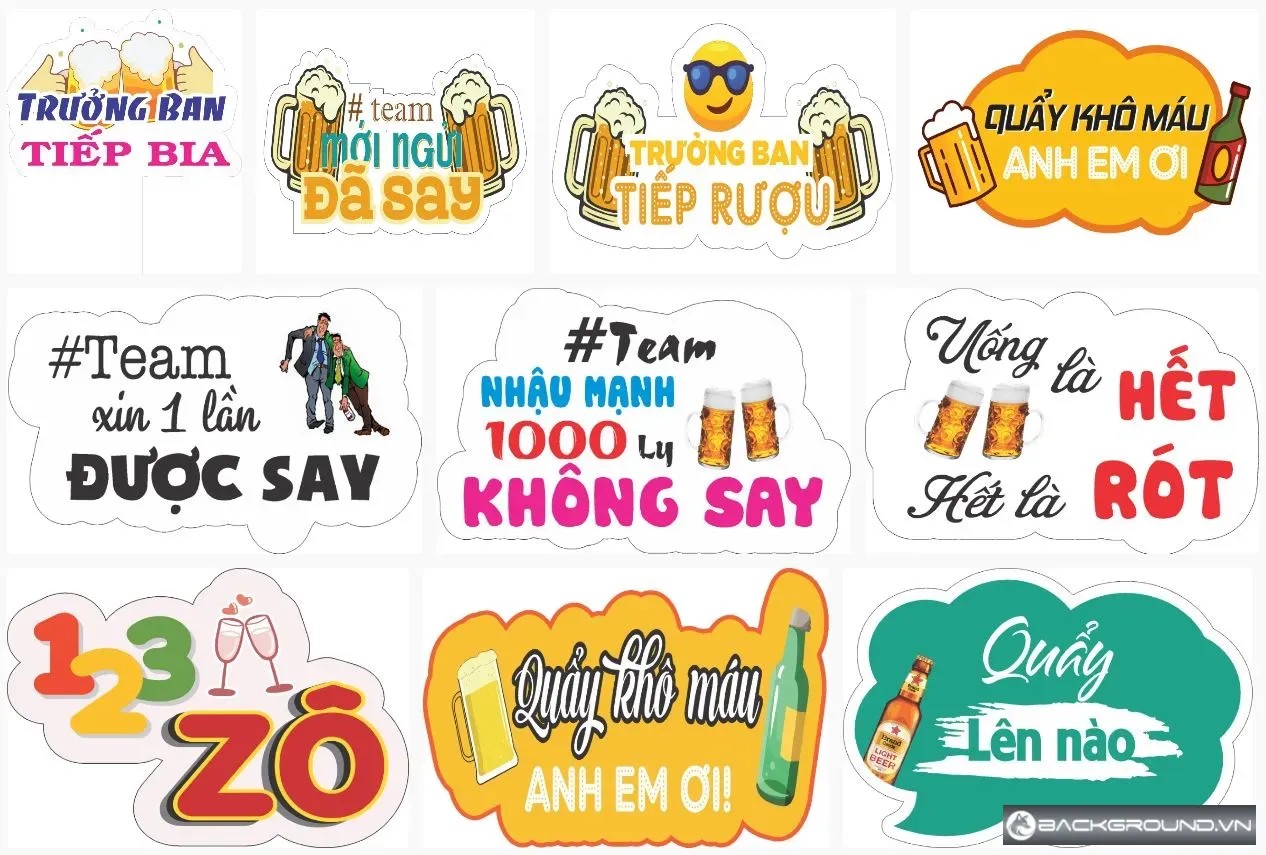 10+ Mẫu hashtag bia rượu