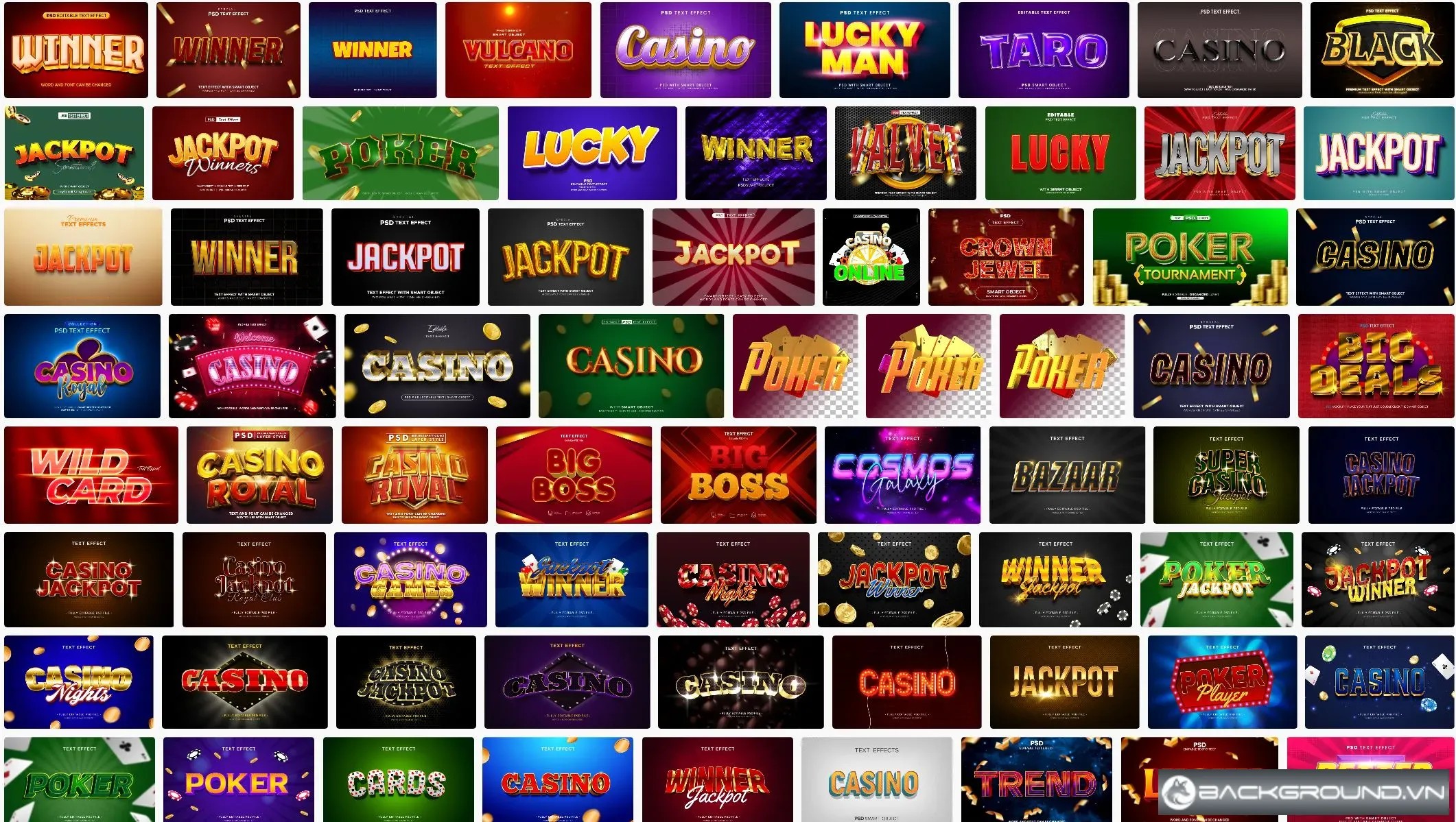 100+ Text Effect Casino