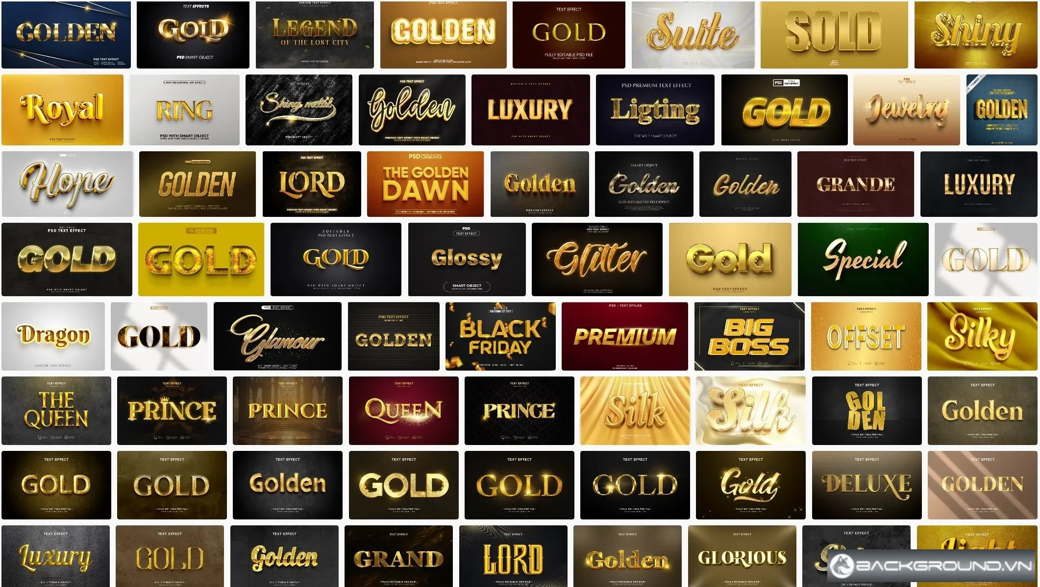 100+ Text Effect Gold