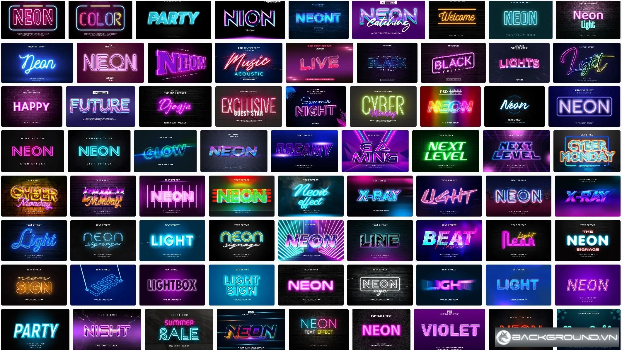 100+ Text effect neon