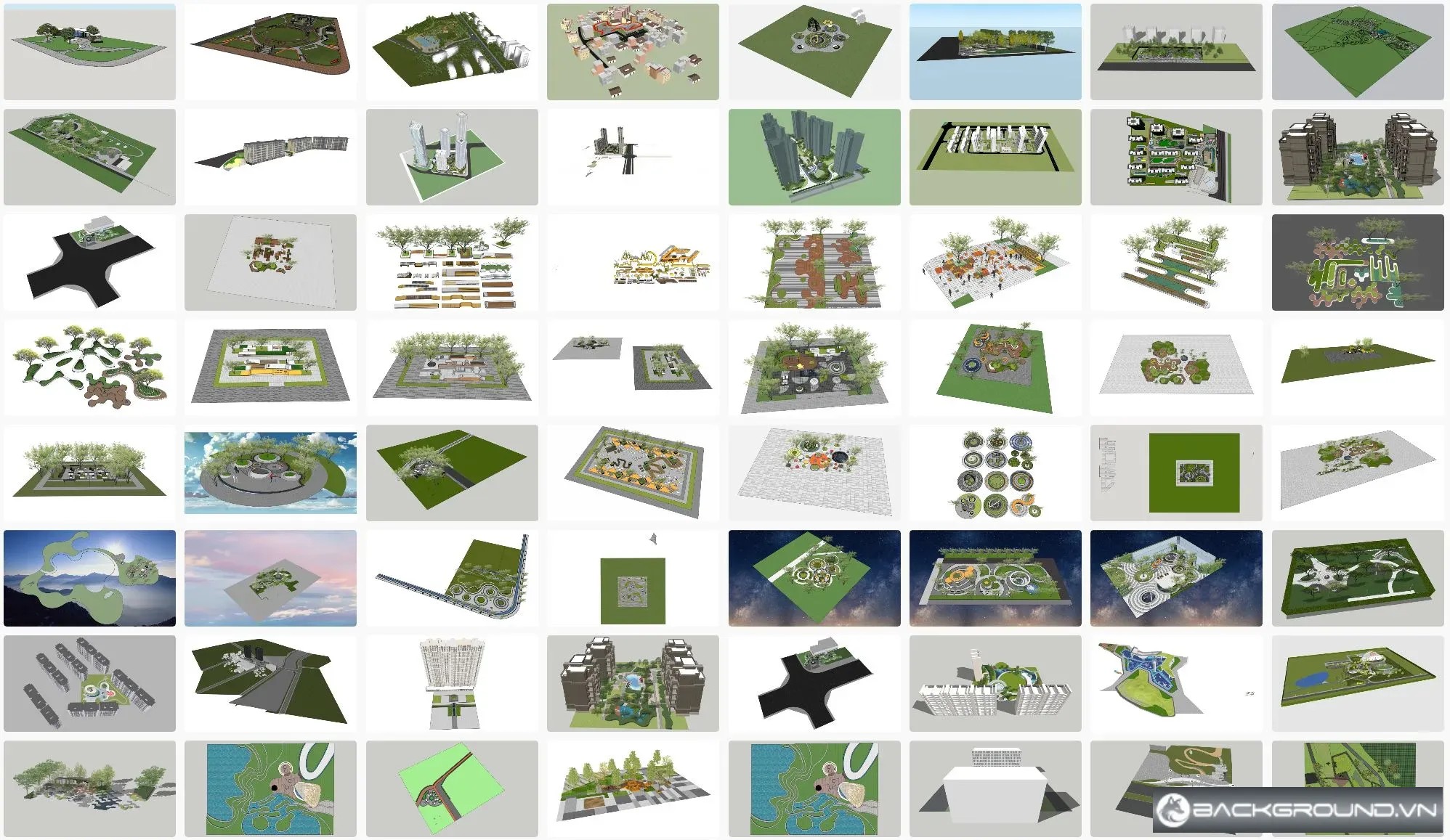 138+ Công viên SketchUp