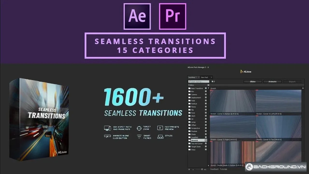 1600+ Seamless Transitions After Effects