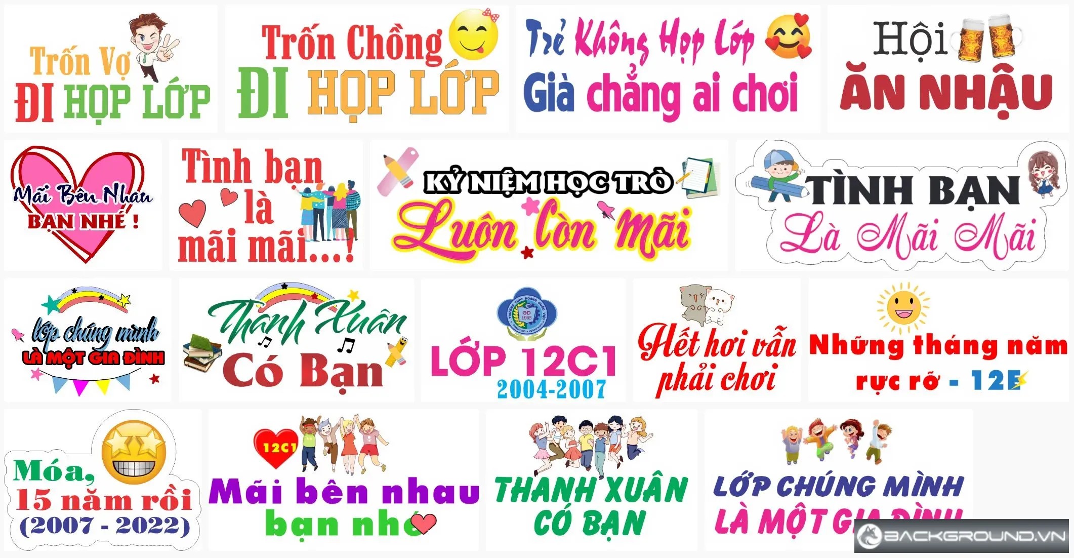 17+ Hashtag họp lớp vector