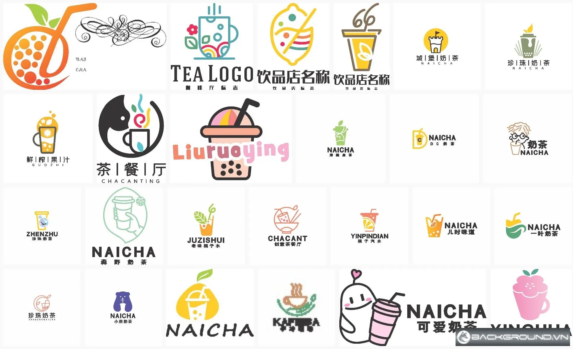 25+ Mẫu logo trà sữa cute