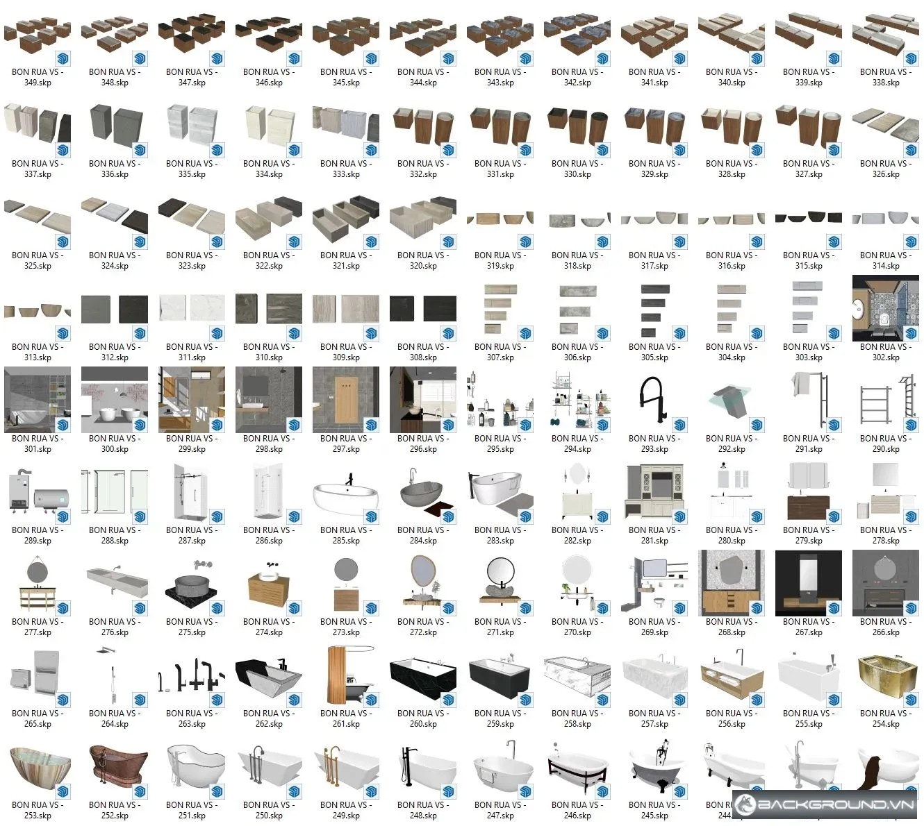 350+ Bồn vệ sinh SketchUp