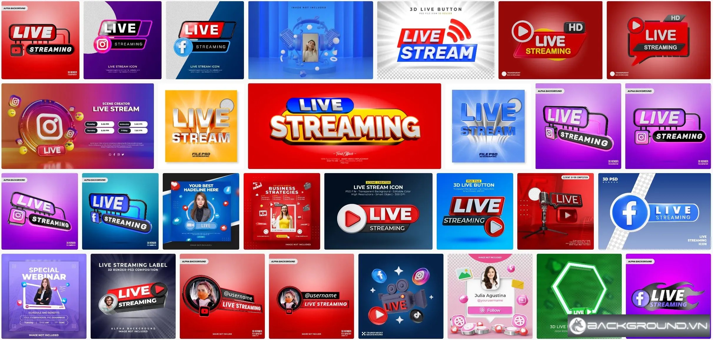 40+ Live Streaming Banner