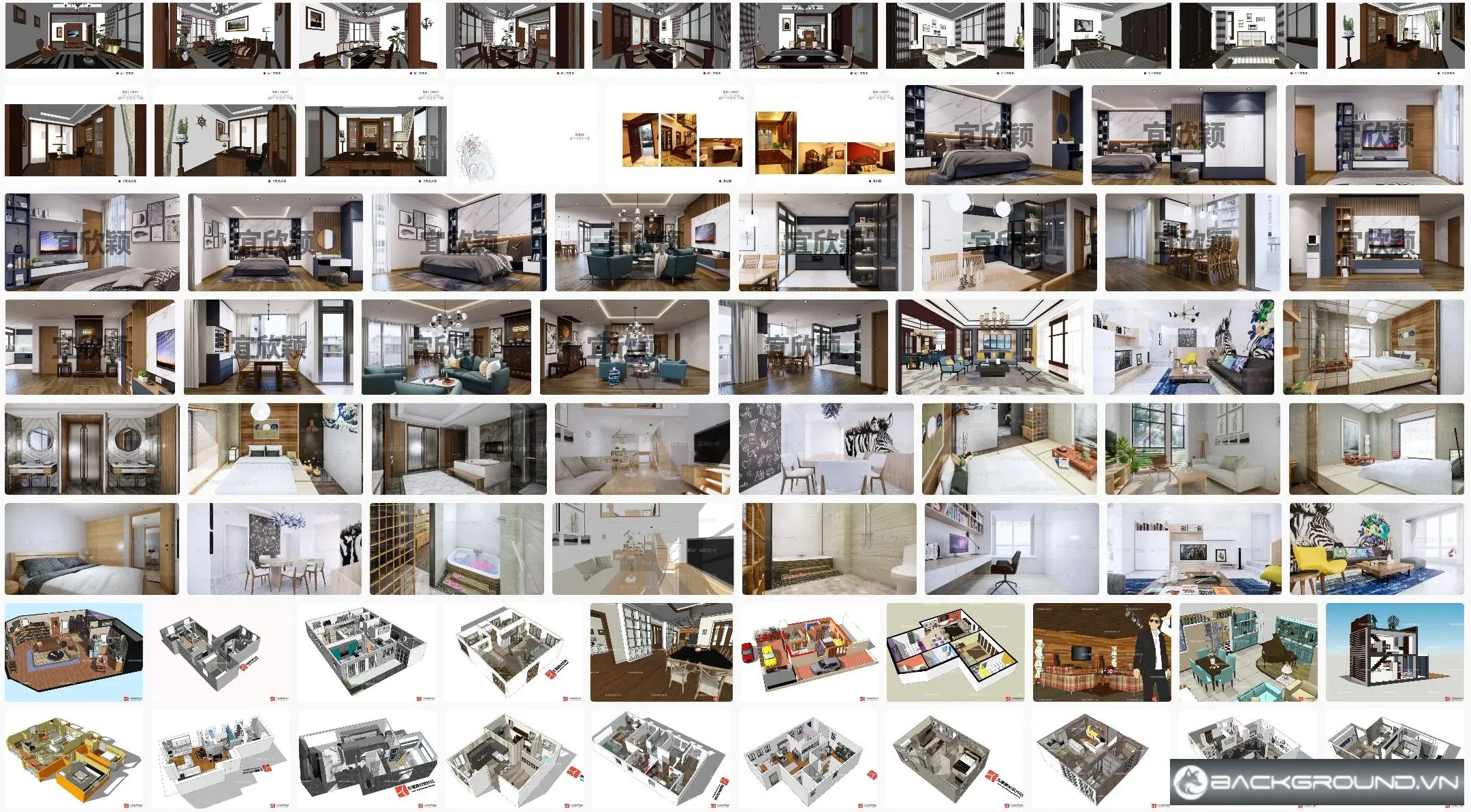 440+ Thiết kế nội thất sketchup