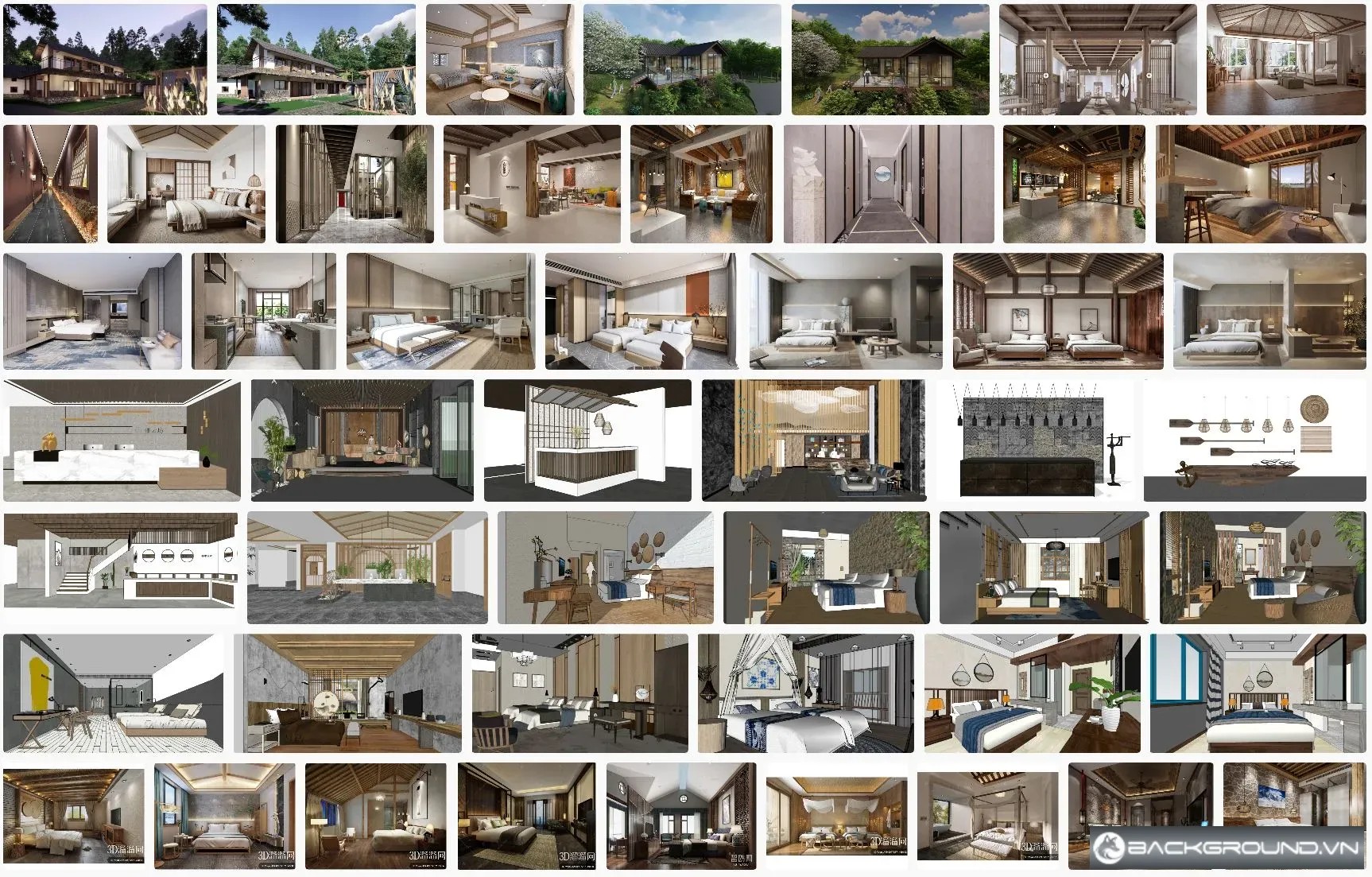 45+ Mẫu homestay SketchUp