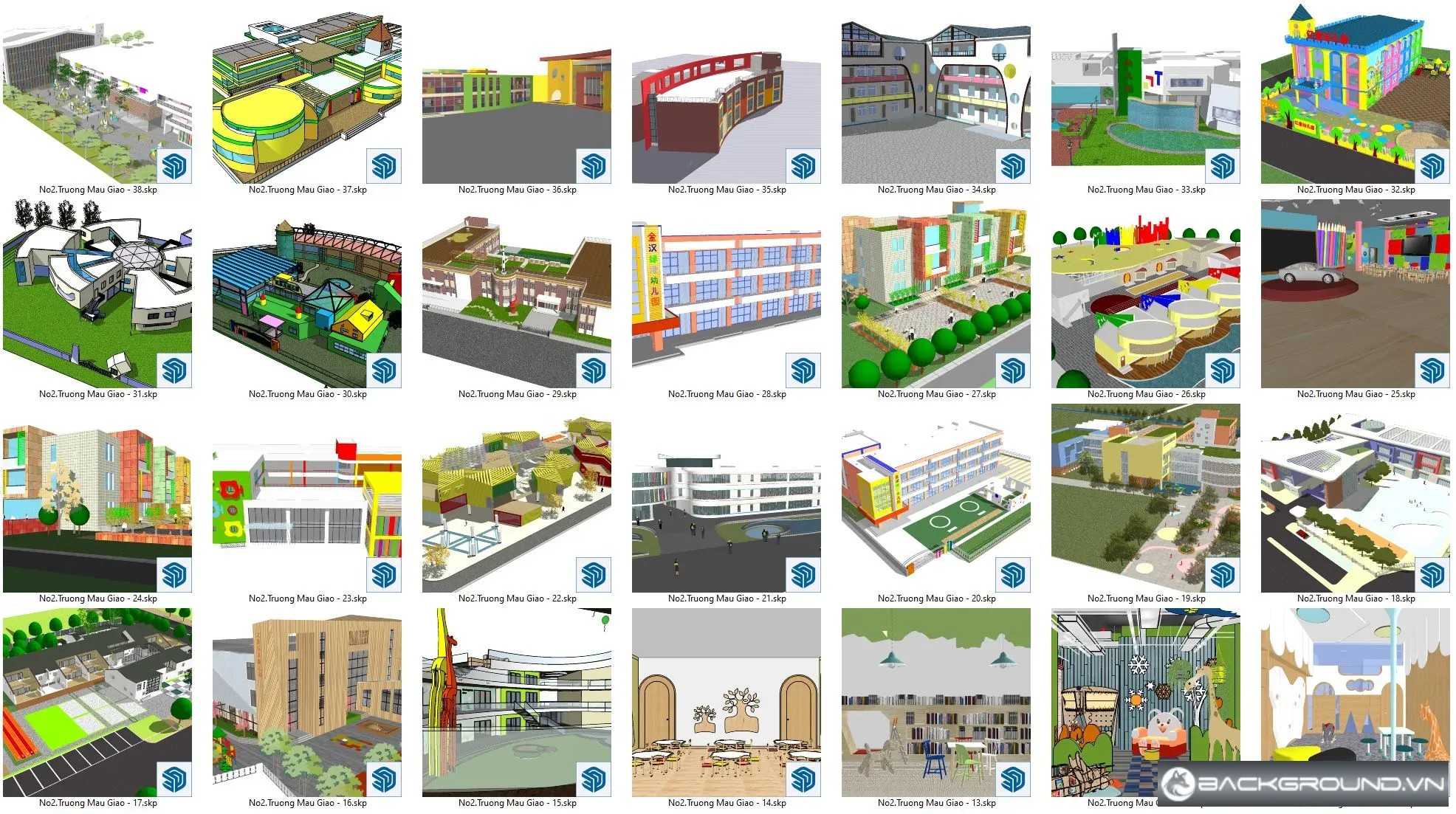 46+ Thiết kế trường mầm non SketchUp