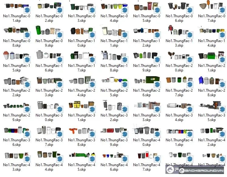 50+ Thùng rác SketchUp