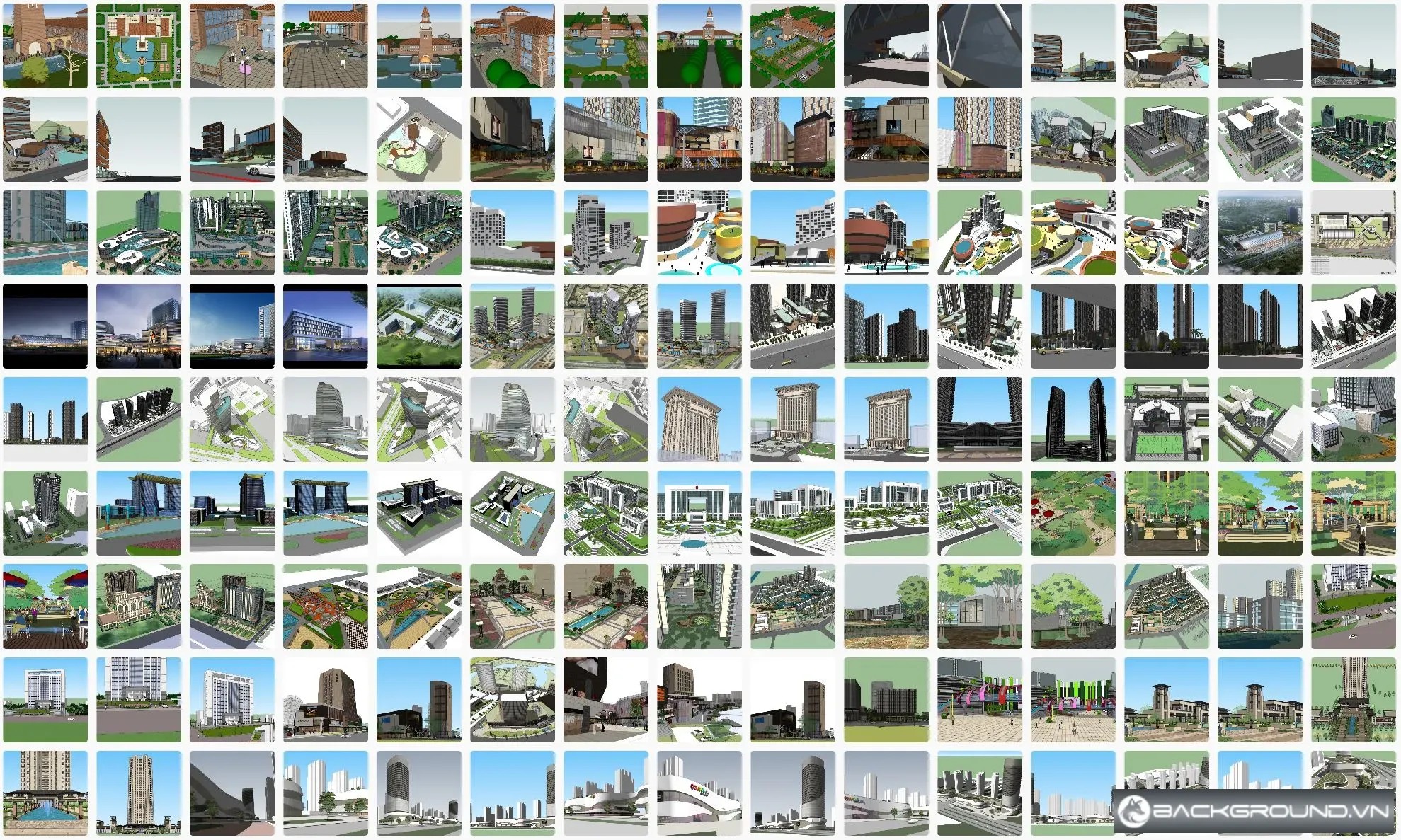 5800+ SketchUp ngoại thất tổng hợp