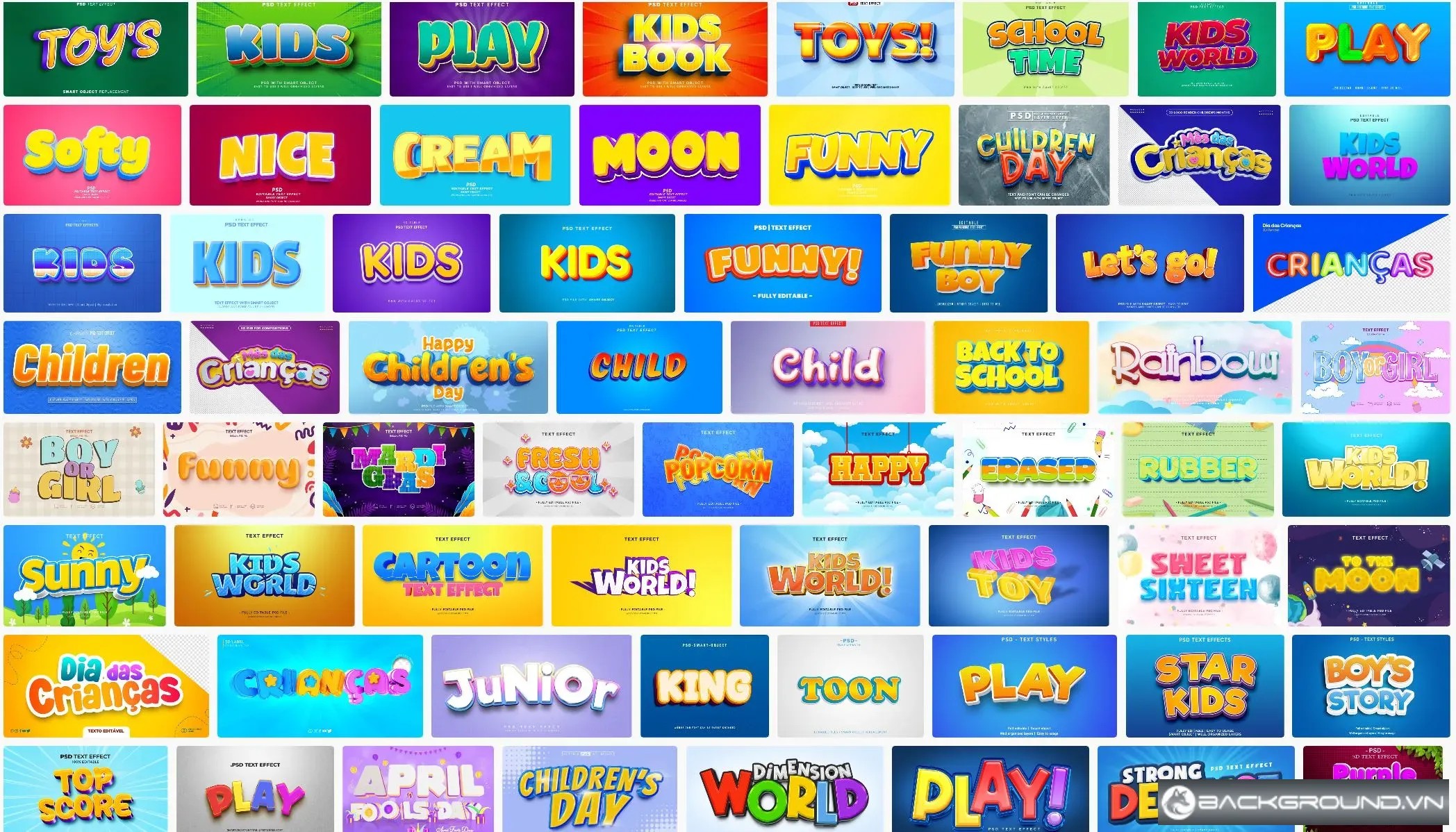 70+ Text effect Childrent