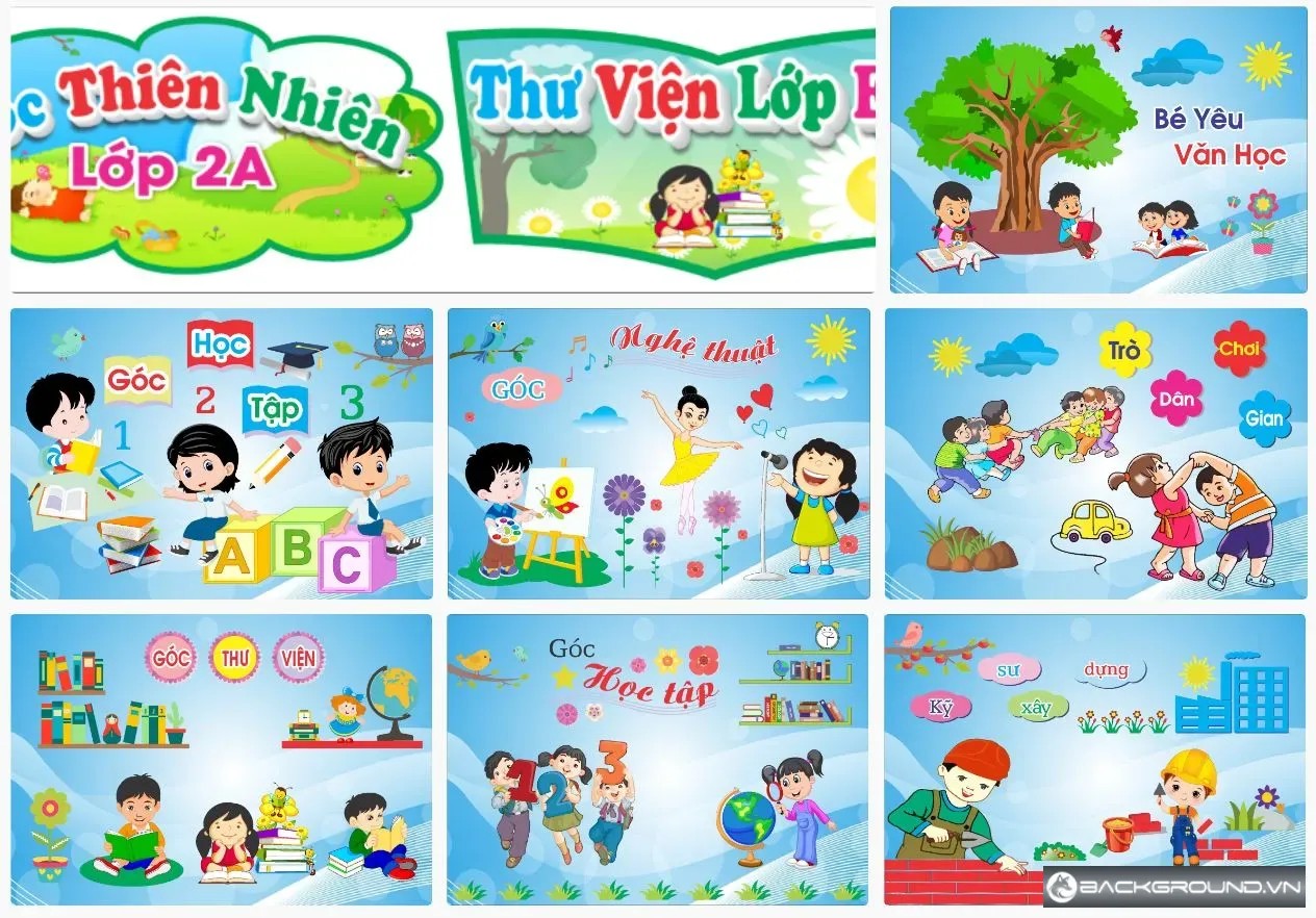 8+ Trang trí góc học tập tiểu học