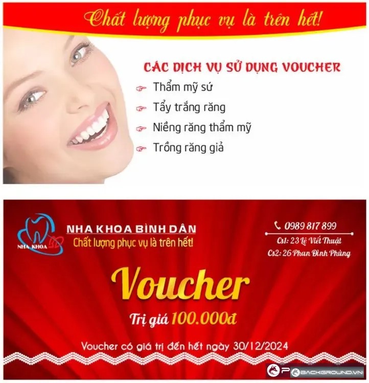 Mẫu voucher nha khoa