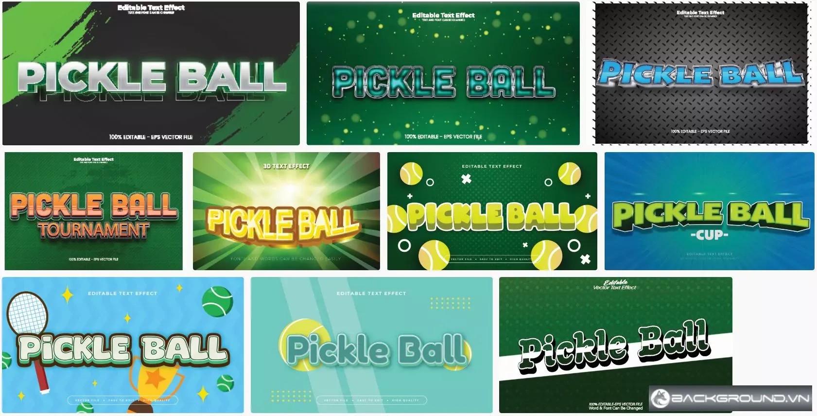 10+ Text Effect Pickleball