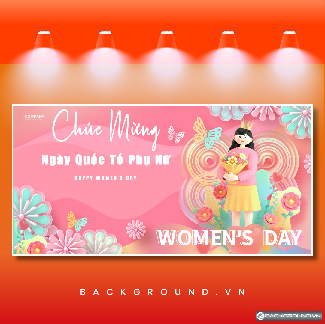 Background chúc mừng ngày 8-3