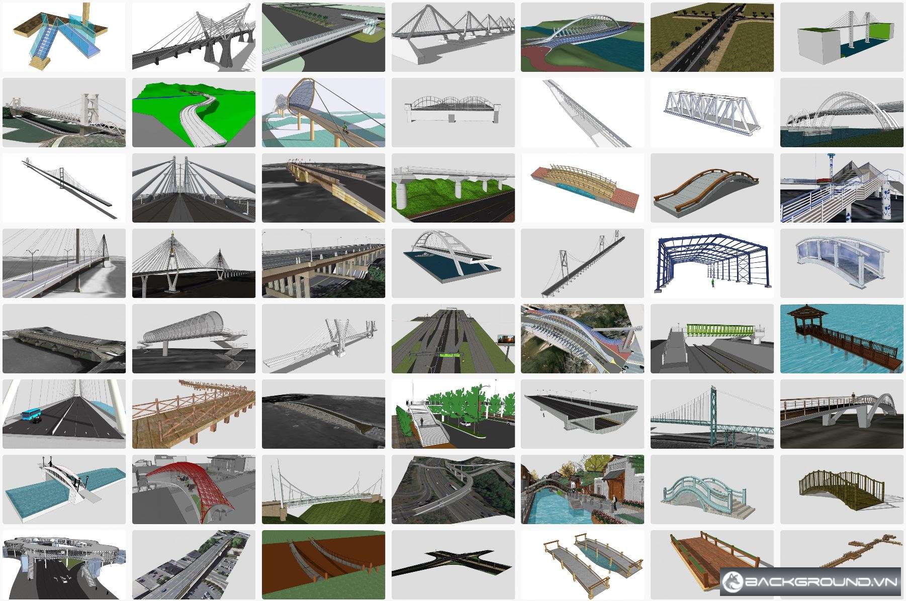58+ Mô hình cầu SketchUp