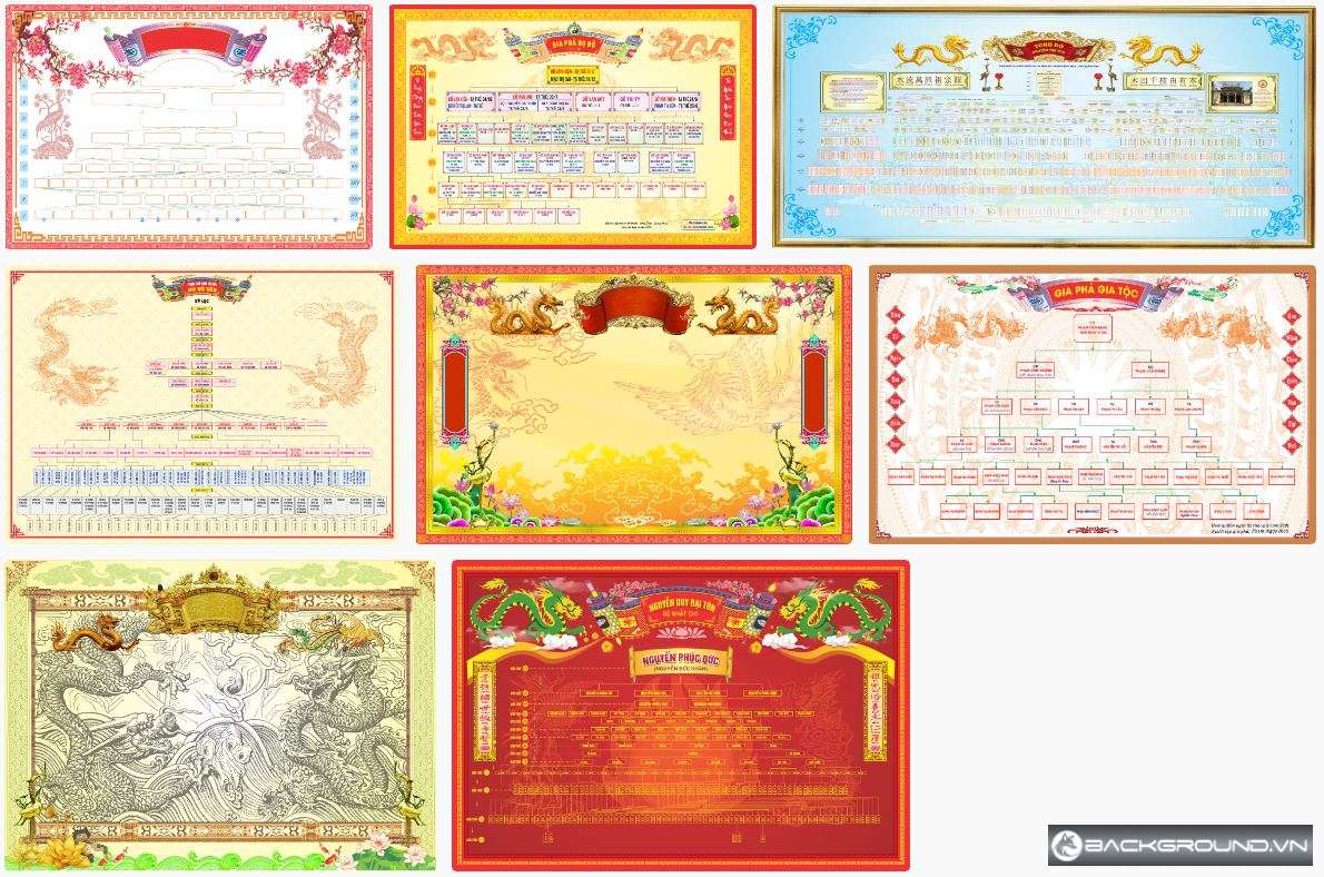8+ Gia phả gia tộc file corel
