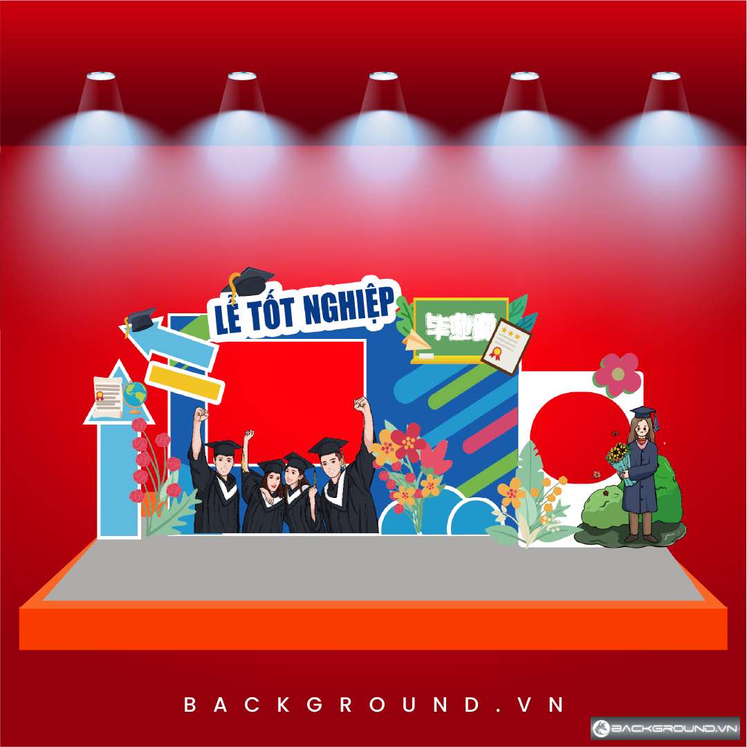 Backdrop Lễ Bế Giảng Cuối Cấp 3
