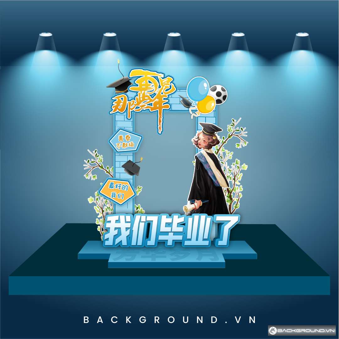 Backdrop Check-in Lễ Tốt Nghiệp Siêu Xinh (1)