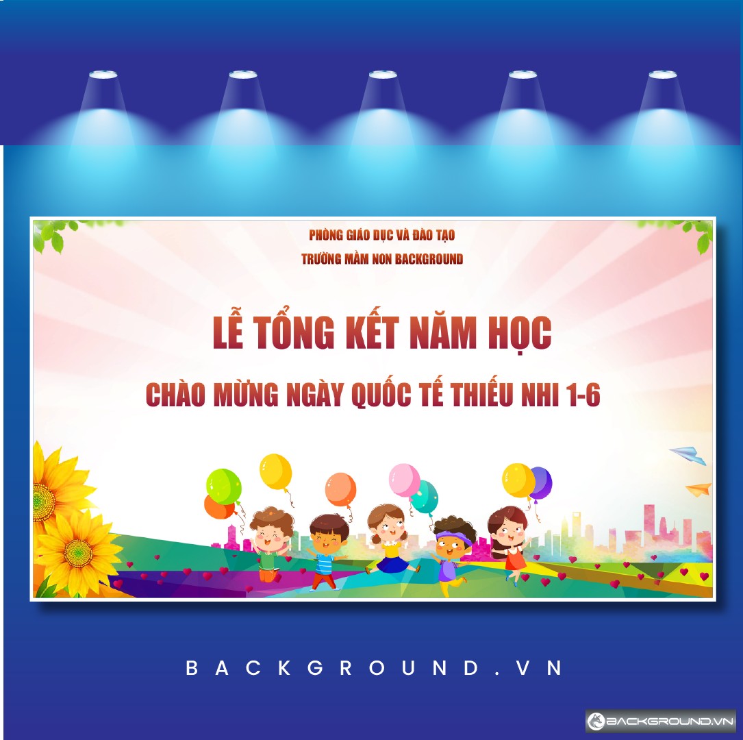 Backdrop tổng kết năm học trường Tiểu Học (4)