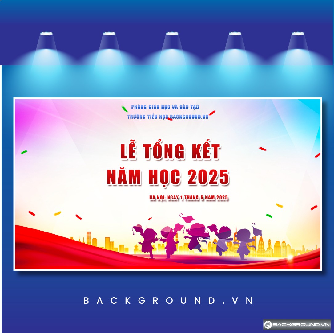 Background lễ tổng kết năm học 2025 trường Tiểu Học (6)