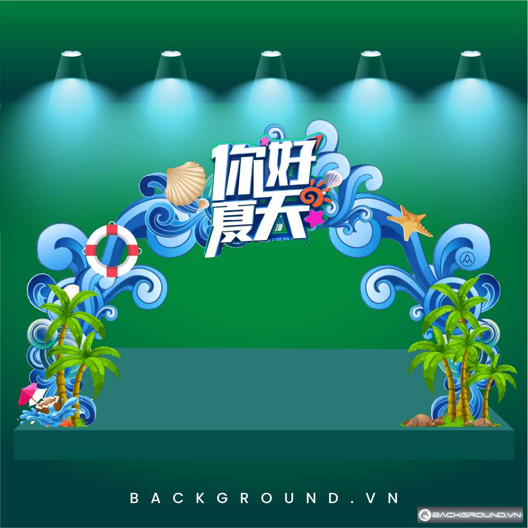 Cổng chào lễ hội biển mùa hè (3)