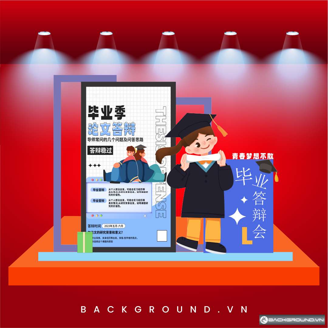 Mẫu Backdrop Lễ Ra Trường THCS Đầy Kỷ Niệm (12)