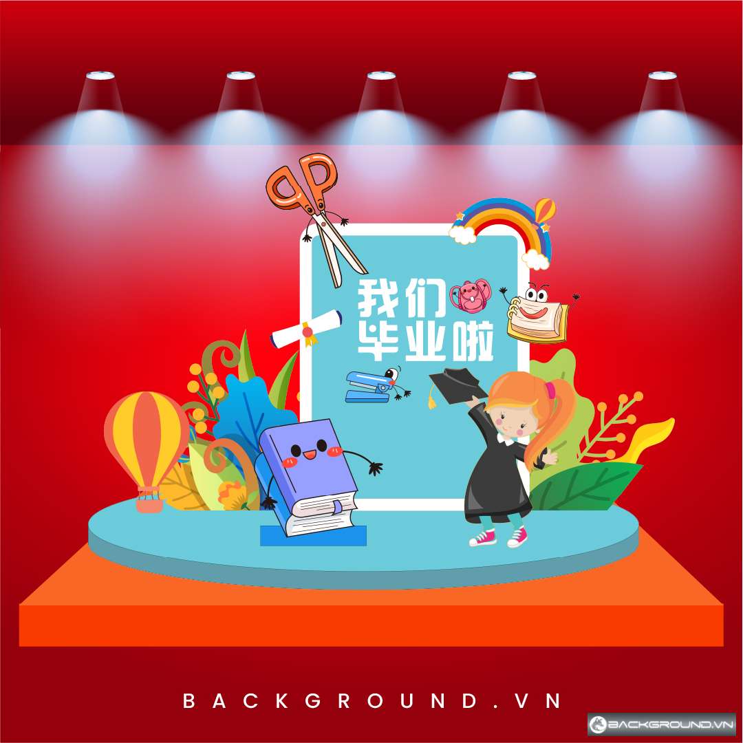 Mẫu Backdrop Lễ Tốt Nghiệp Tiểu Học Ấn Tượng